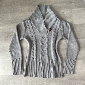 Suzy Gray Cable Knit Women's Sweater